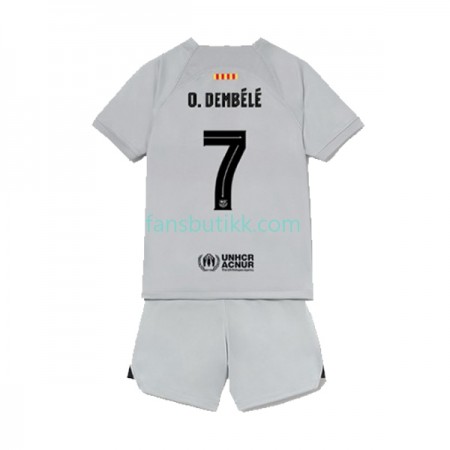 Fotballdrakt FC Barcelona Ousmane Dembele 7 Barn Tredjetrøye 2022-2023 Kortermet